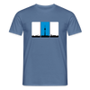 Berliner Skyline in Streifen - Männer Premium T-Shirt - Taubenblau