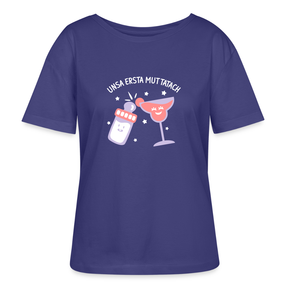 unsa ersta Muttatach - Relaxed Rundhals Frauen Bio-T-Shirt - Dämmerung