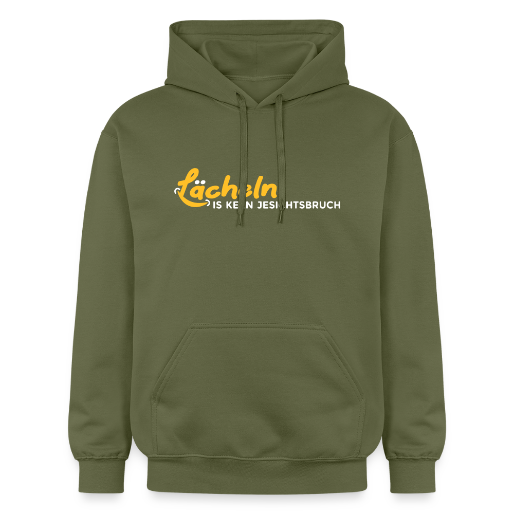 Lächeln is keen Jesichtsbruch - Hoodie - Militärgrün