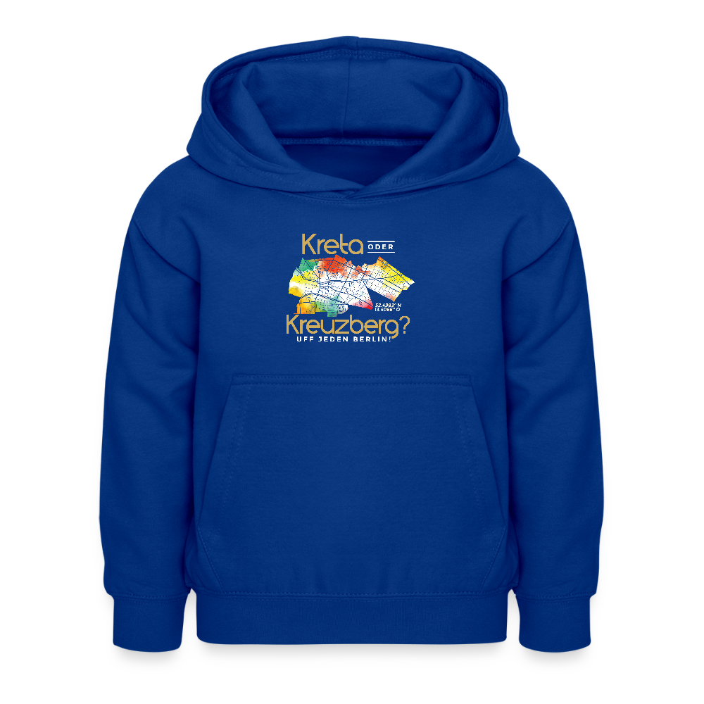Kreta oder Kreuzberg - Kinder Hoodie - Royalblau