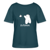 Flitzpiepe - Relaxed Rundhals Frauen Bio-T-Shirt - Dunkles Petrol