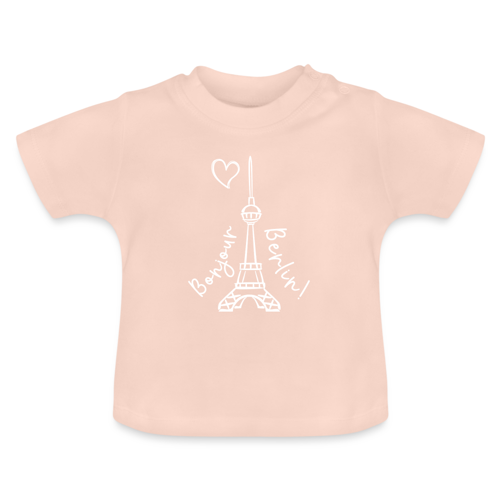Eiffelturm in Berlin Bonjour - Baby T-Shirt - Kristallrosa