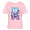 Köpenick Planet Earth - Relaxed Rundhals Frauen Bio-T-Shirt - Hellrosa