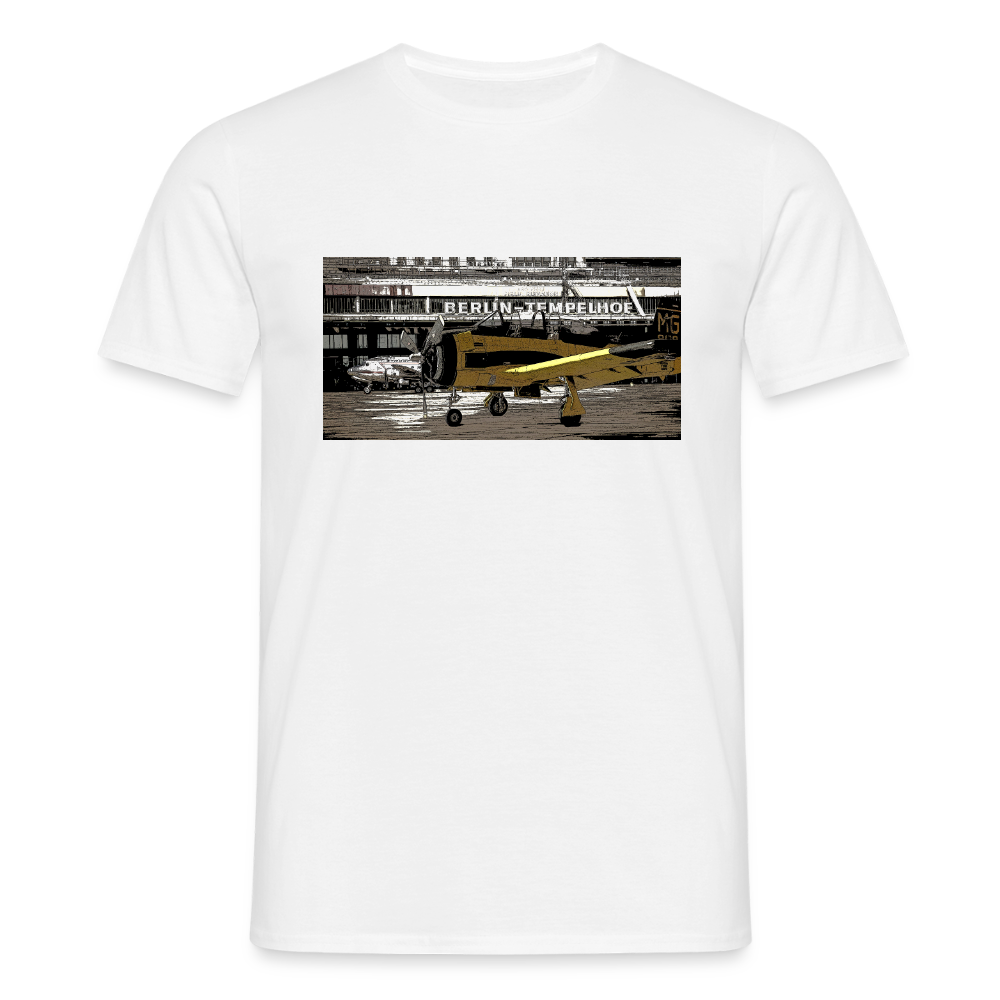 Tempelhof Flugzeug - Männer Premium T-Shirt - Weiß