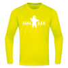 Papa Bär - Männer Sport Langamshirt - Neongelb