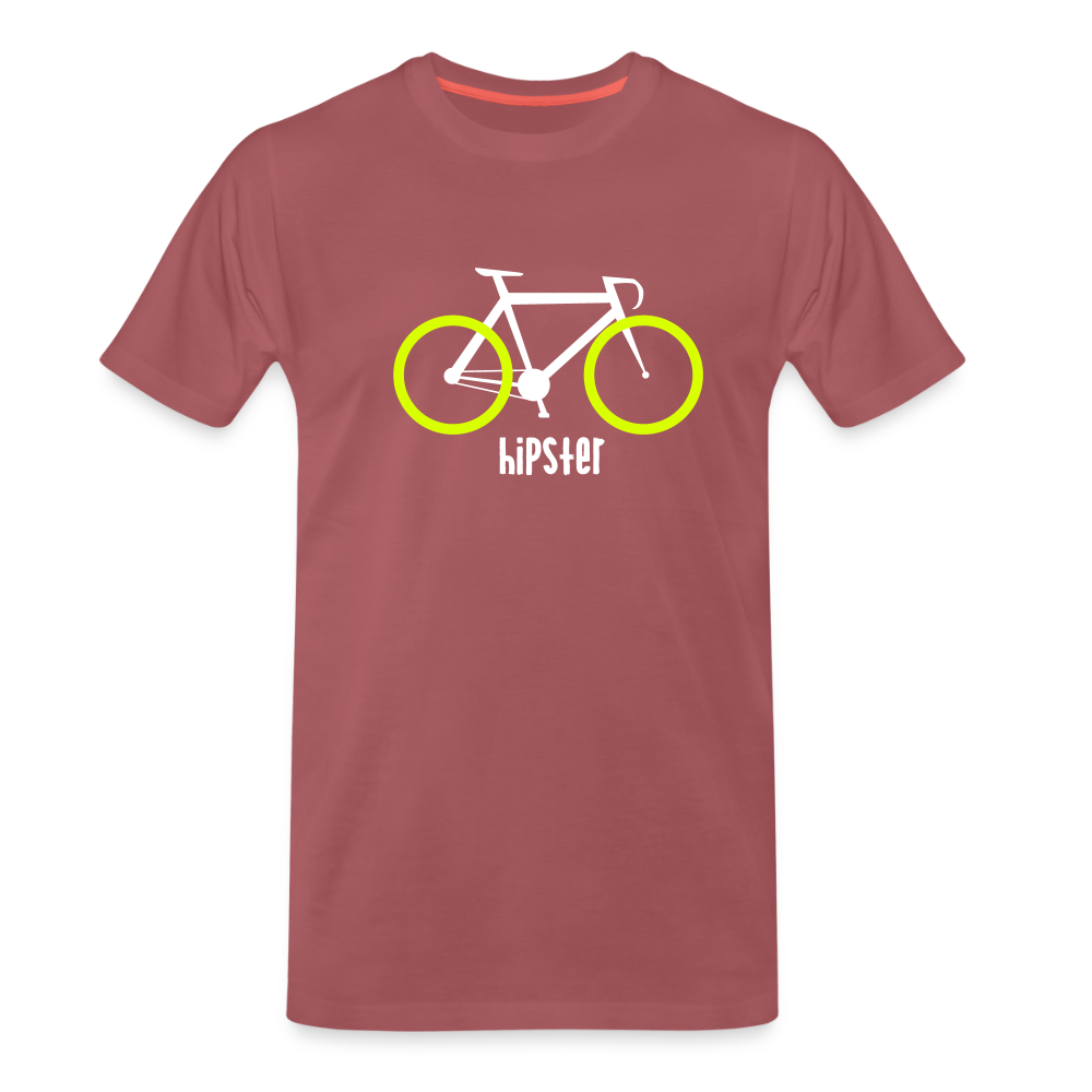 Hipster - Männer Premium T-Shirt - washed Burgundy