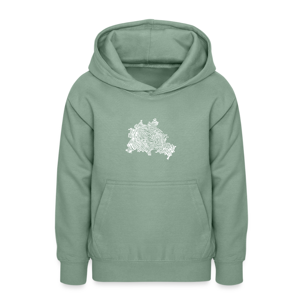 Berliner Finger - Teenager Hoodie - Graugrün
