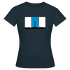 Berliner Skyline in Streifen - Frauen Premium T-Shirt - Navy