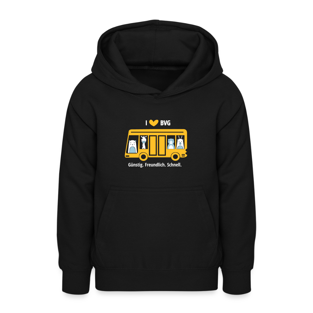 I love BVG - Teenager Hoodie - Schwarz