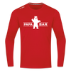 Papa Bär - Männer Sport Langamshirt - Rot