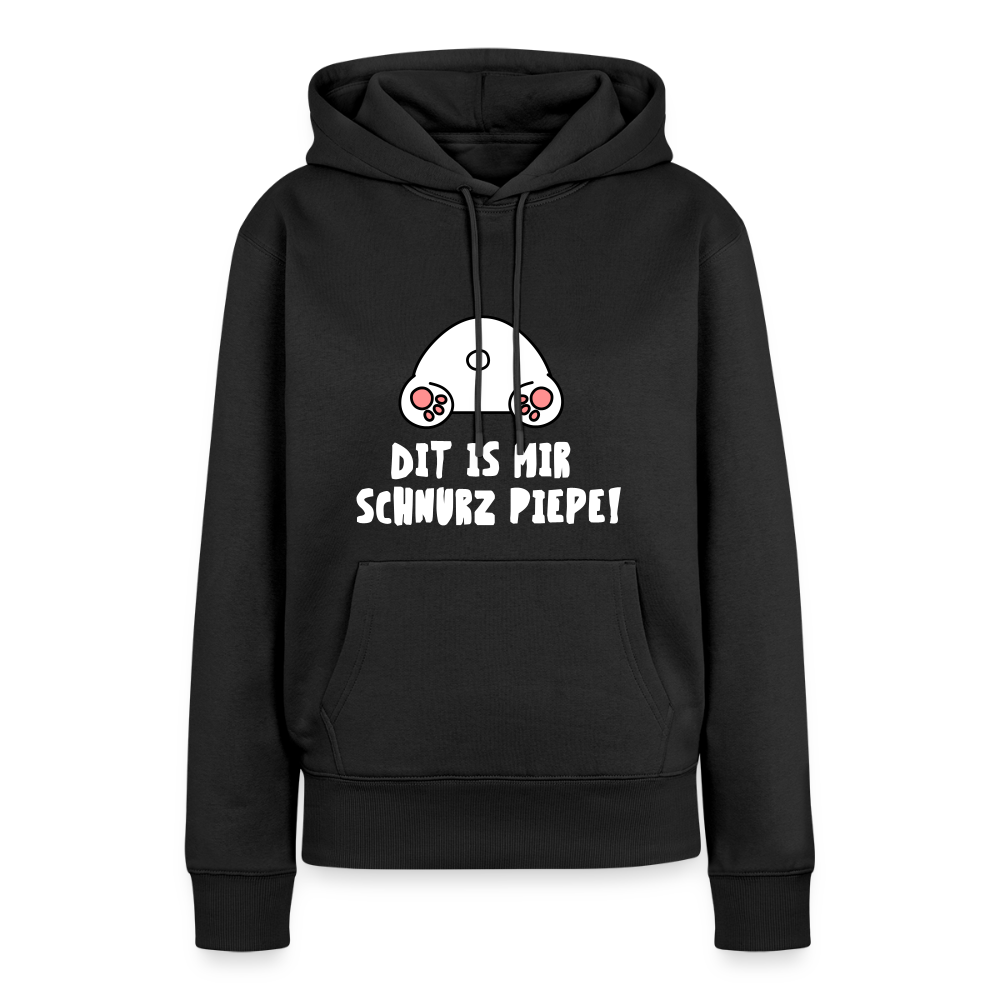 Dit is mir Schnurz Piepe - Frauen Premium Hoodie - Schwarz