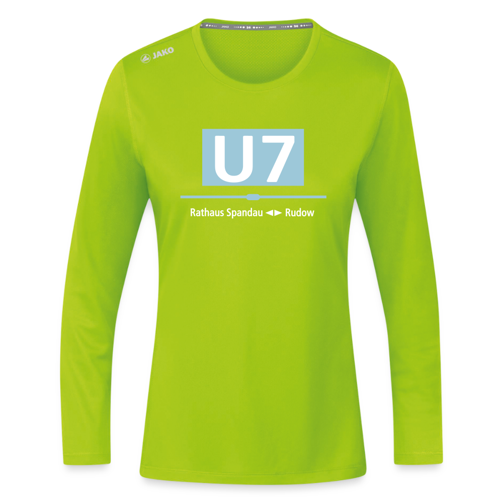 U7 - Frauen Sport Langarmshirt - Neongrün