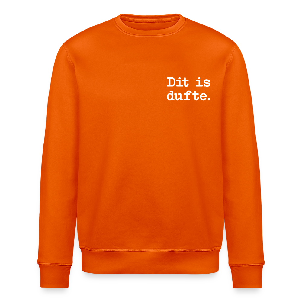 Dit is dufte - Unisex Bio Sweatshirt - Tieforange
