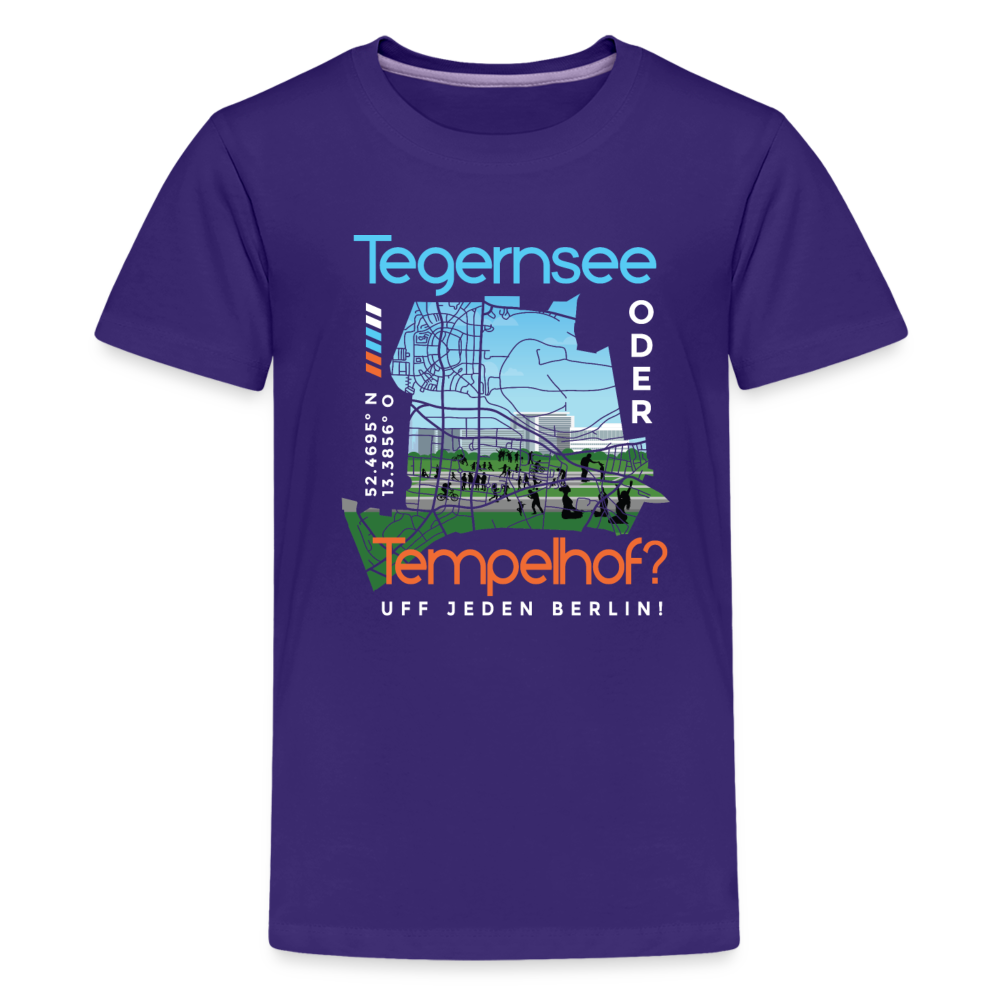 Tegernsee oder Tempelhof - Teenager Premium T-Shirt - Lila