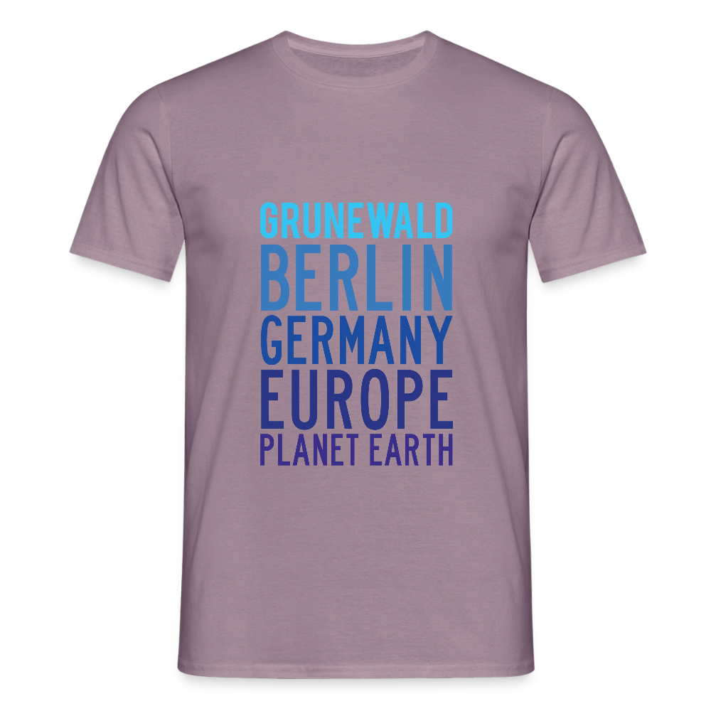 Grunewald Planet Earth - Männer Premium T-Shirt - Lilagrau