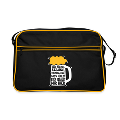 Ick kieke, staune, wunda mir, wie'n kühles Bier jefällt mir hier - Retro Tasche