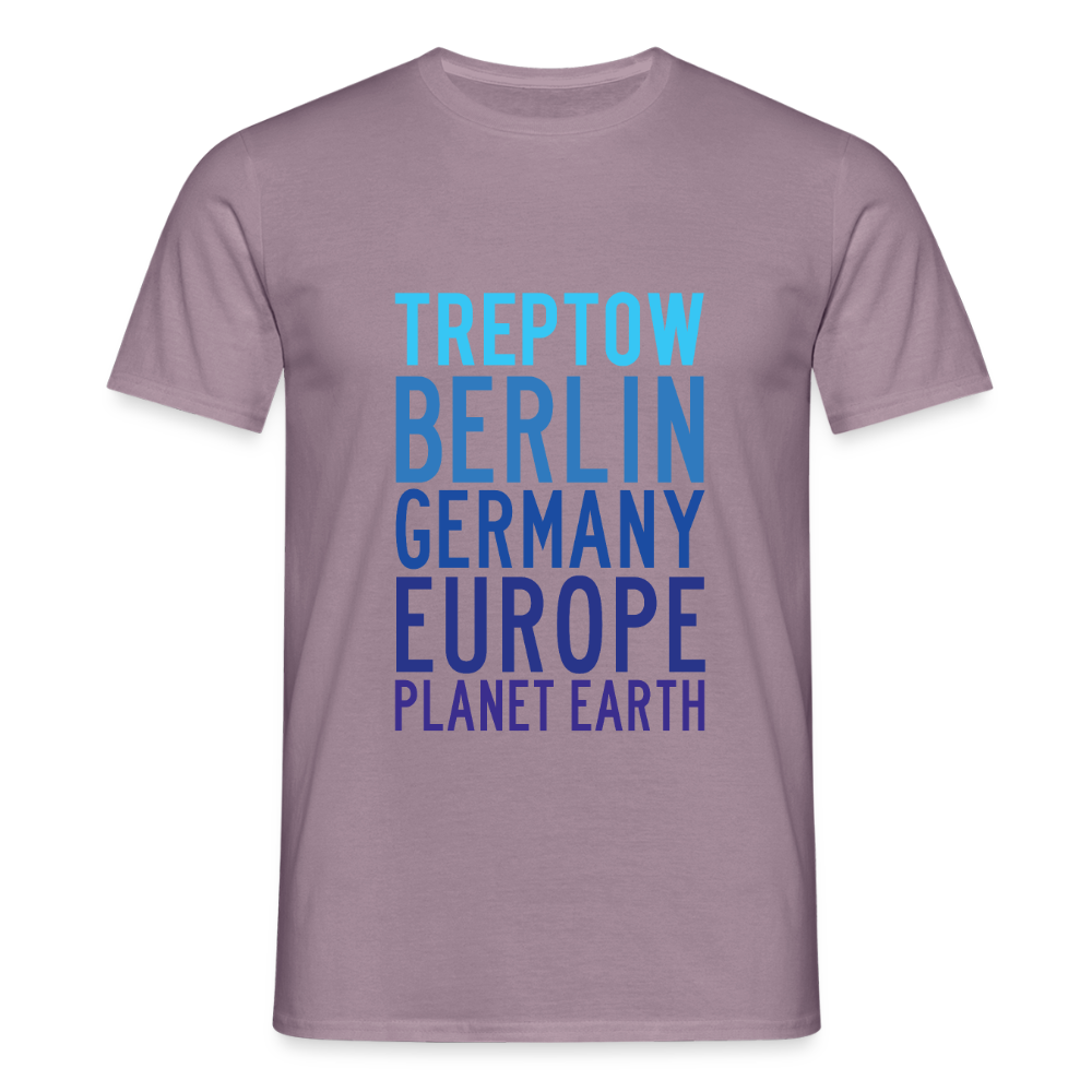 Treptow Planet Earth - Männer Premium T-Shirt - Lilagrau