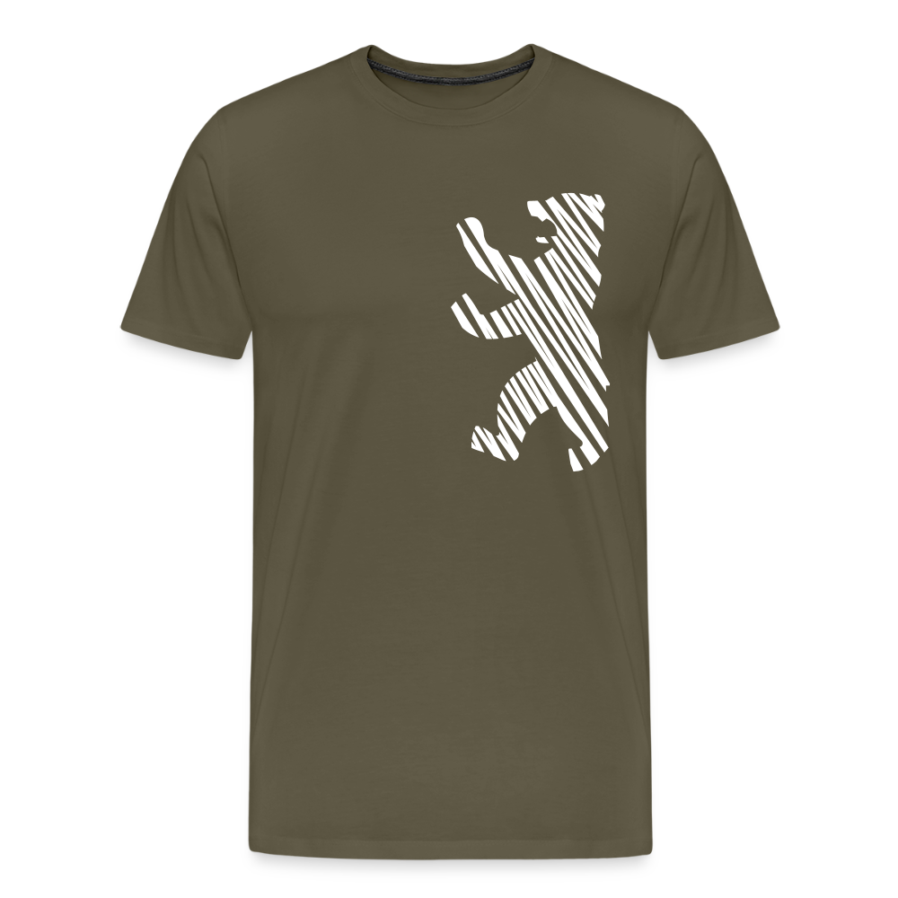Berliner Bär im Netz - weiß - Männer Premium T-Shirt - Khaki