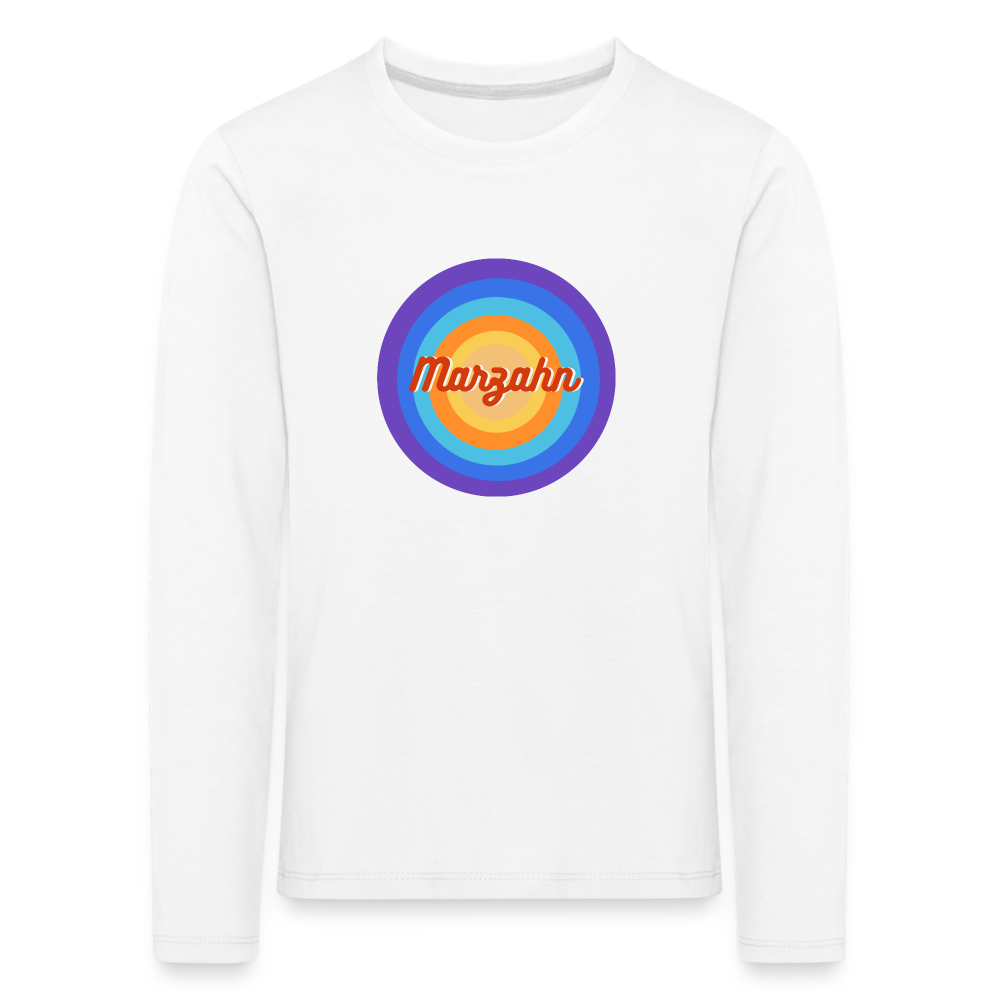 Marzahn Retro - Kinder Langarmshirt - Weiß