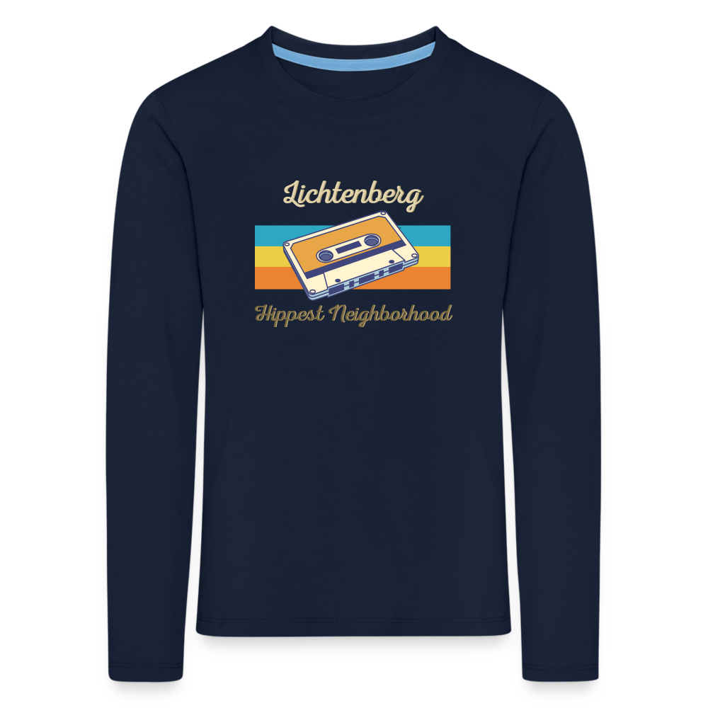 Lichtenberg Hippest Neighborhood - Kinder Langarmshirt - Navy