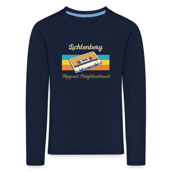Lichtenberg Hippest Neighborhood - Kinder Langarmshirt - Navy
