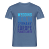 Wedding Planet Earth - Männer Premium T-Shirt - Taubenblau