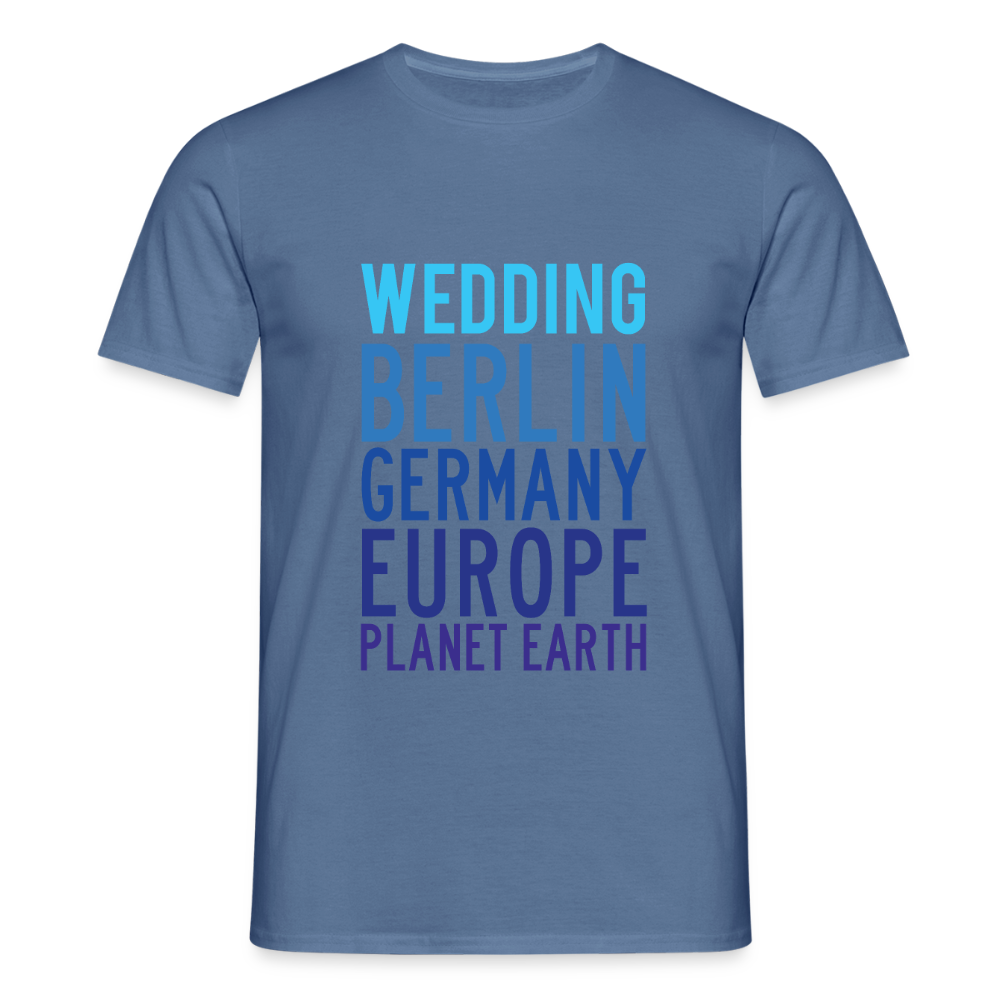 Wedding Planet Earth - Männer Premium T-Shirt - Taubenblau