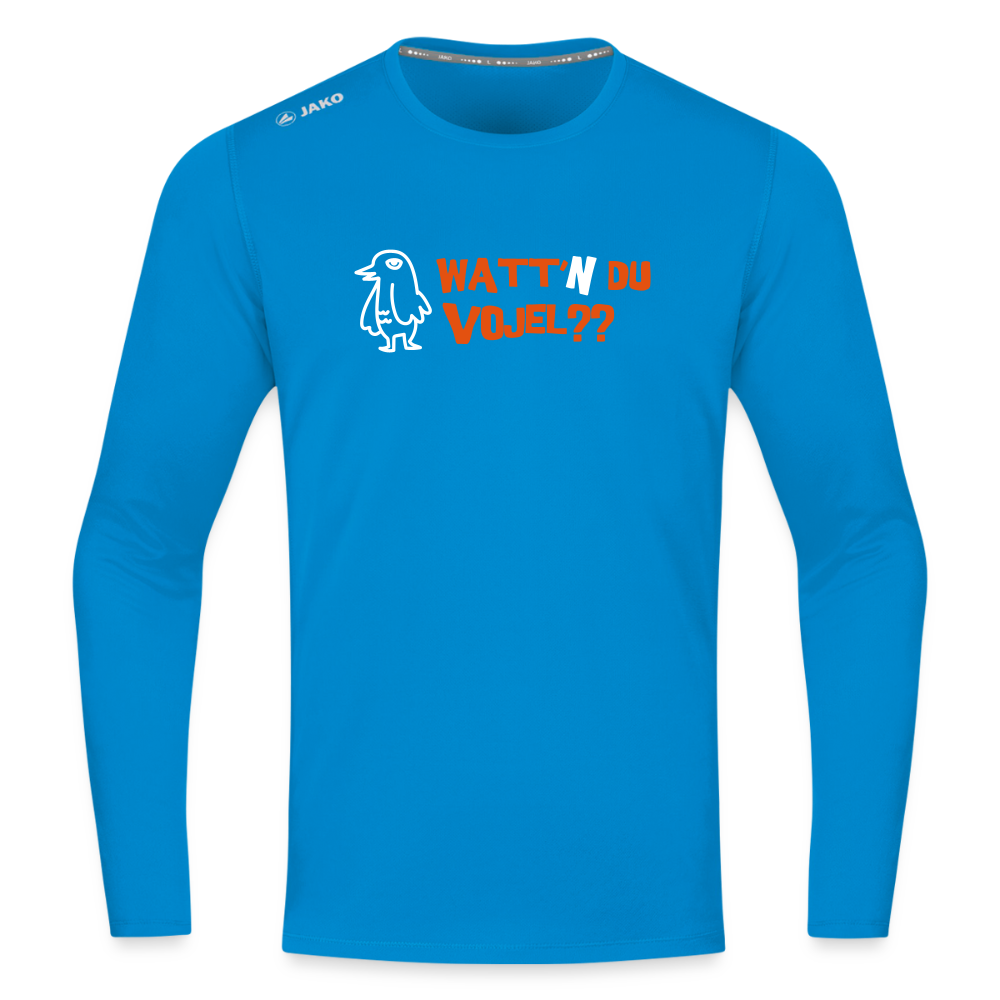 Watt'n du Vojel - Männer Sport Langamshirt - Saphirblau