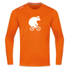 Fahrradbär - Männer Sport Langamshirt - Neonorange