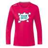 Faxen Dicke! - Frauen Sport Langarmshirt - dunkles Pink