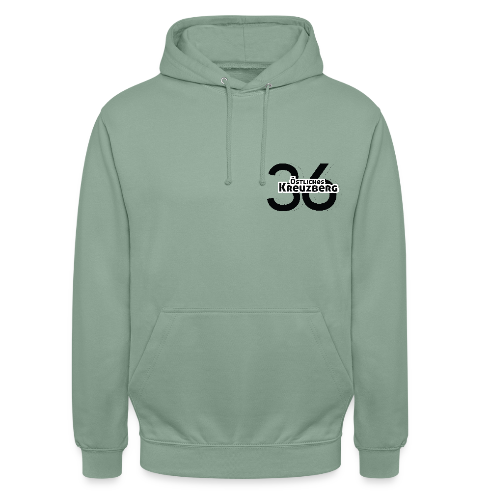 Östliches kreuzberg - Unisex Hoodie - Graugrün