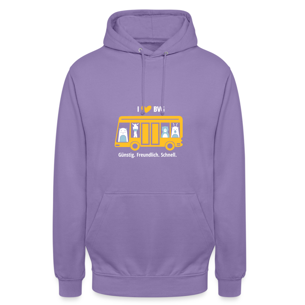 I love BVG - Unisex Hoodie - Lavendel