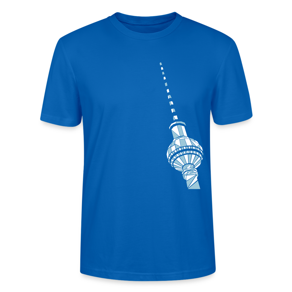 Fernsehturm Geometrie - Männer Bio T-Shirt - Pfauenblau