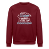 Könnt' ick fliejen, wär ick zu faul zum Flüjelschlagen - Unisex Bio Sweatshirt - Burgunderrot