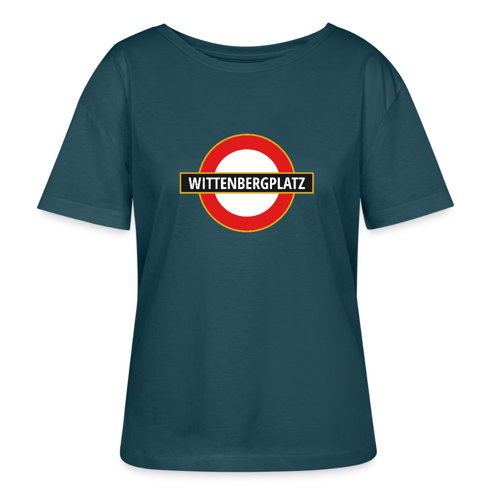 Wittenbergplatz - Relaxed Rundhals Frauen Bio-T-Shirt - Dunkles Petrol