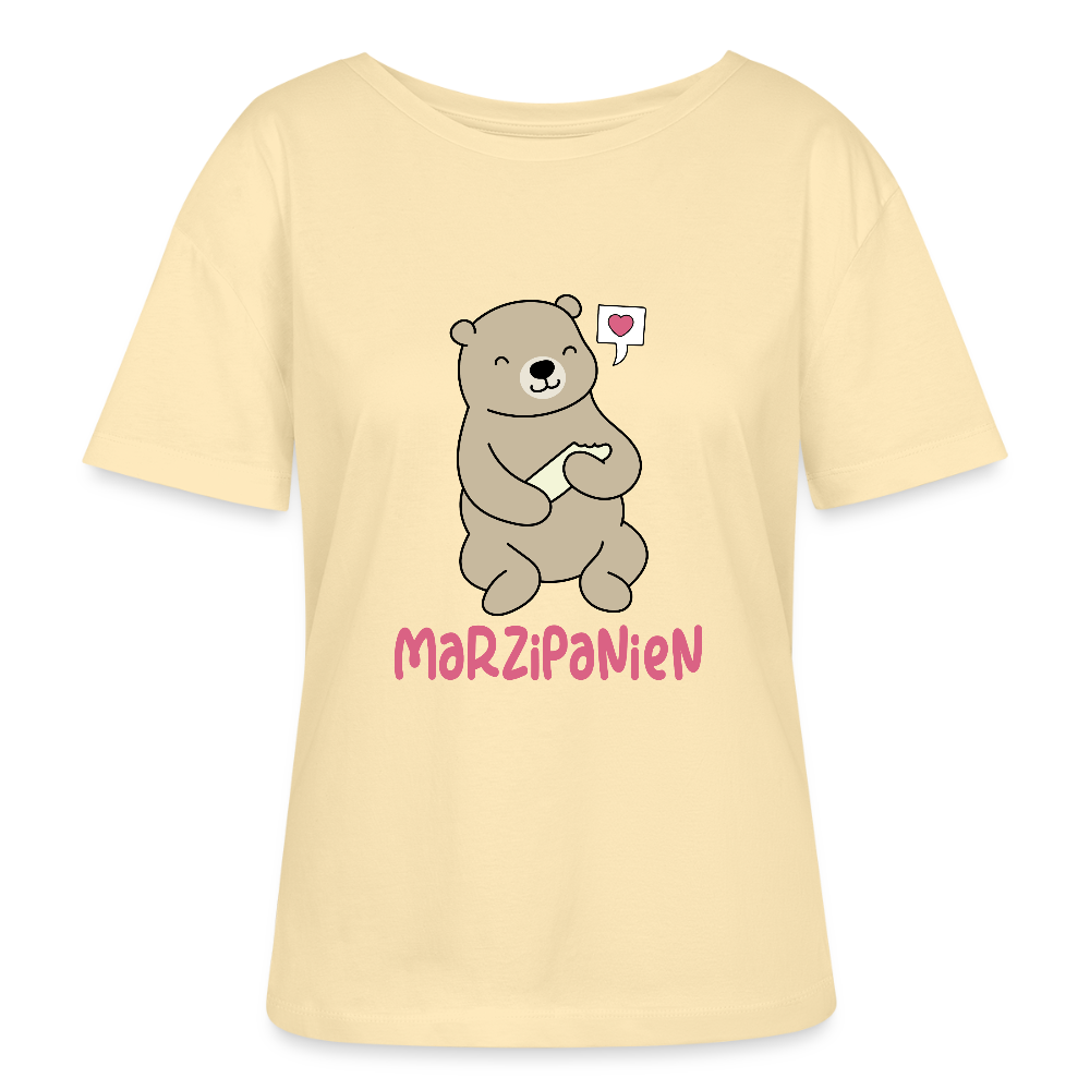 Marzipanien - Relaxed Rundhals Frauen Bio-T-Shirt - Creme