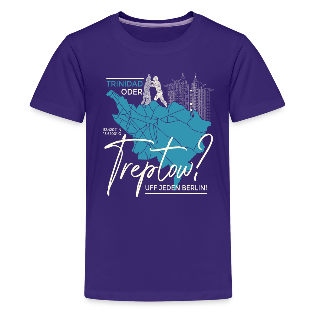 Trinidad oder Treptow - Teenager Premium T-Shirt - Lila
