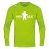 Papa Bär - Männer Sport Langamshirt - Neongrün