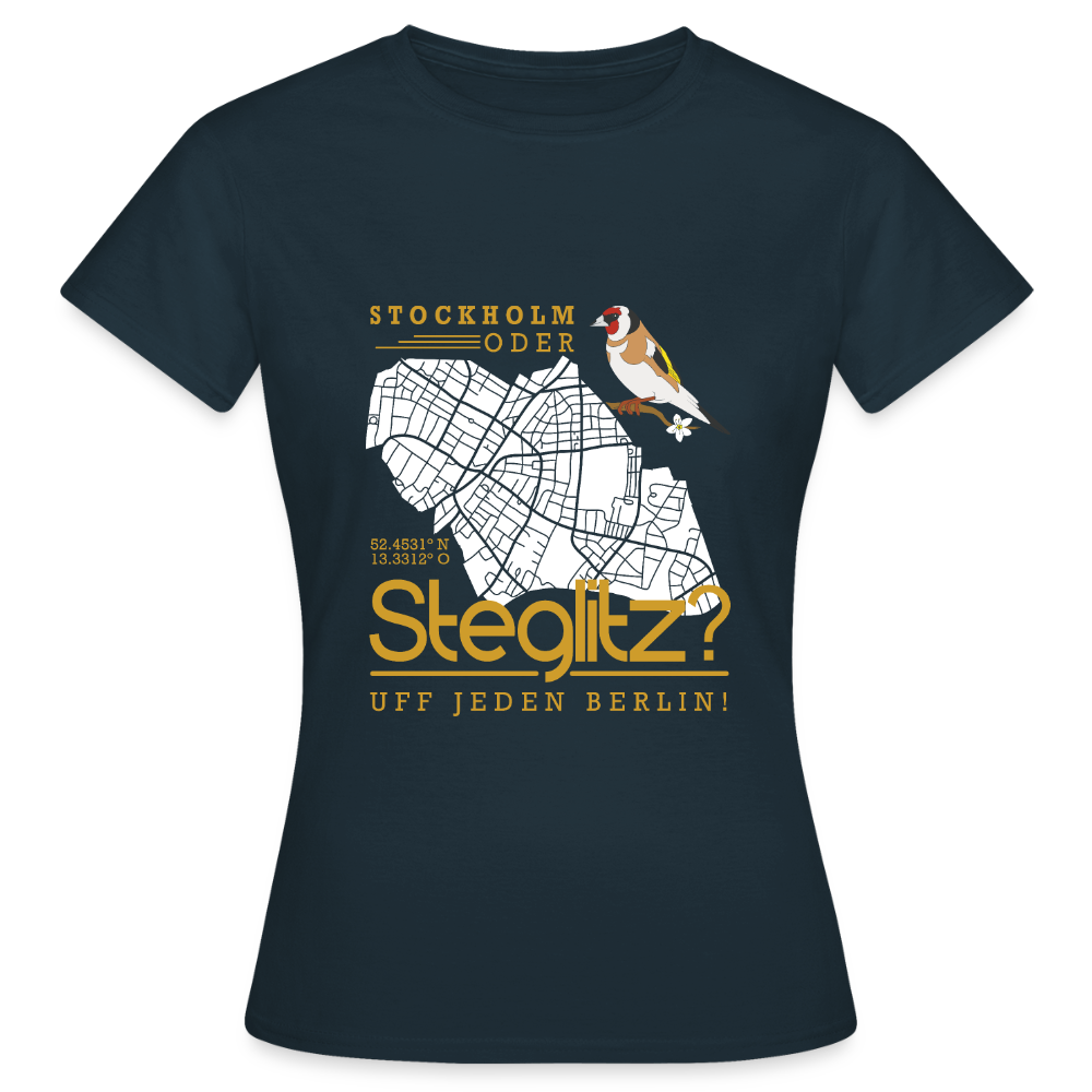 Stockholm oder Steglitz - Frauen Premium T-Shirt - Navy