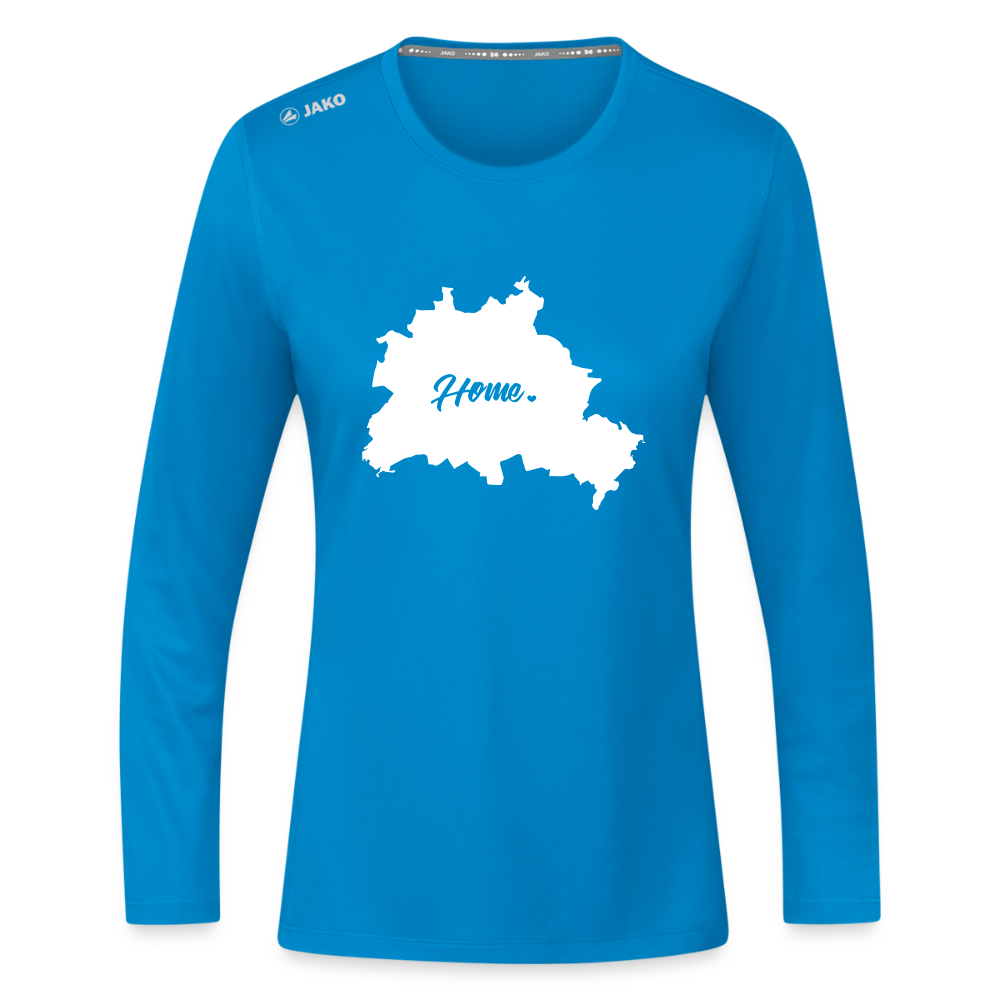 Heimat Berlin - Frauen Sport Langarmshirt - Saphirblau