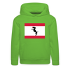 Berliner Flagge mit Hund - Kinder Premium Hoodie - Hellgrün