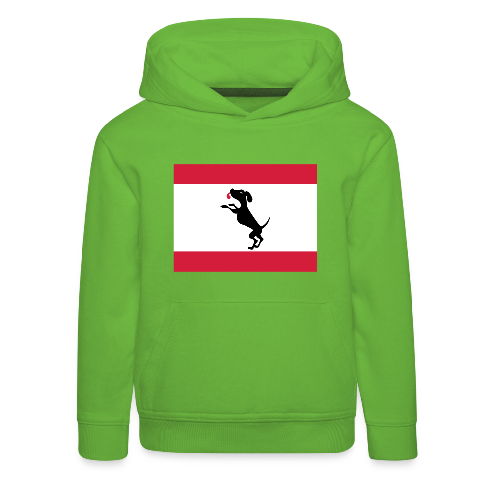 Berliner Flagge mit Hund - Kinder Premium Hoodie - Hellgrün