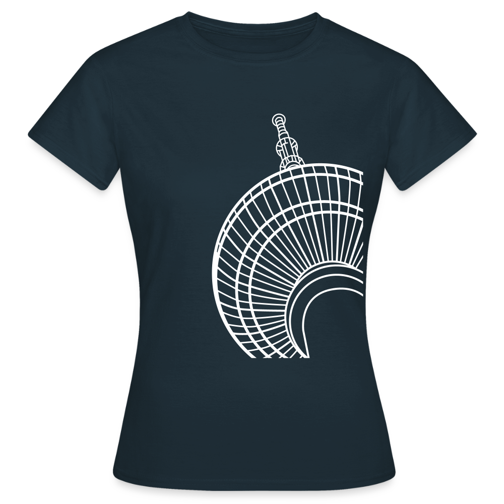 Der Turm von unten - weiß - Frauen Premium T-Shirt - Navy