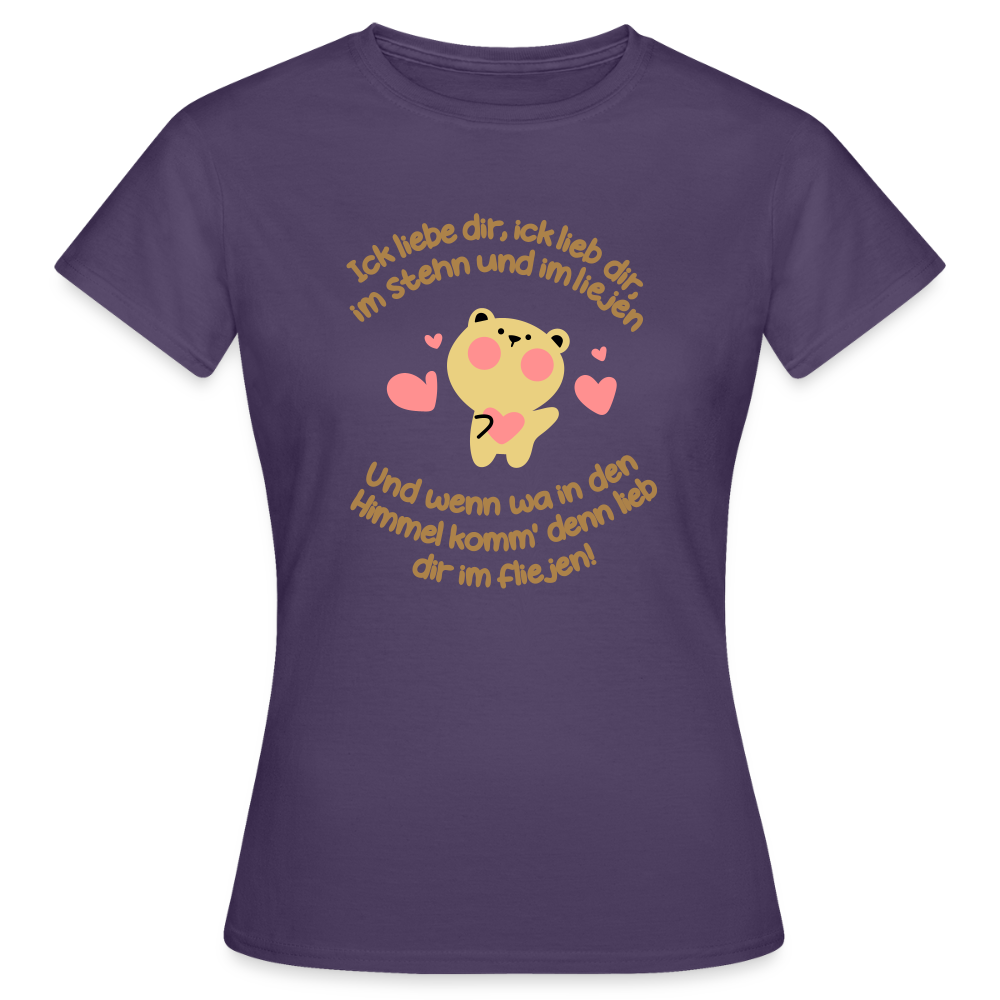 Im Stehn und im Liejen! - Frauen Premium T-Shirt - Dunkellila
