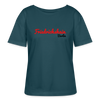 Friedrichshain Berlin - Relaxed Rundhals Frauen Bio-T-Shirt - Dunkles Petrol