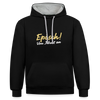Episch! Von Jeburt an - Kontrast Hoodie - Schwarz/Grau meliert