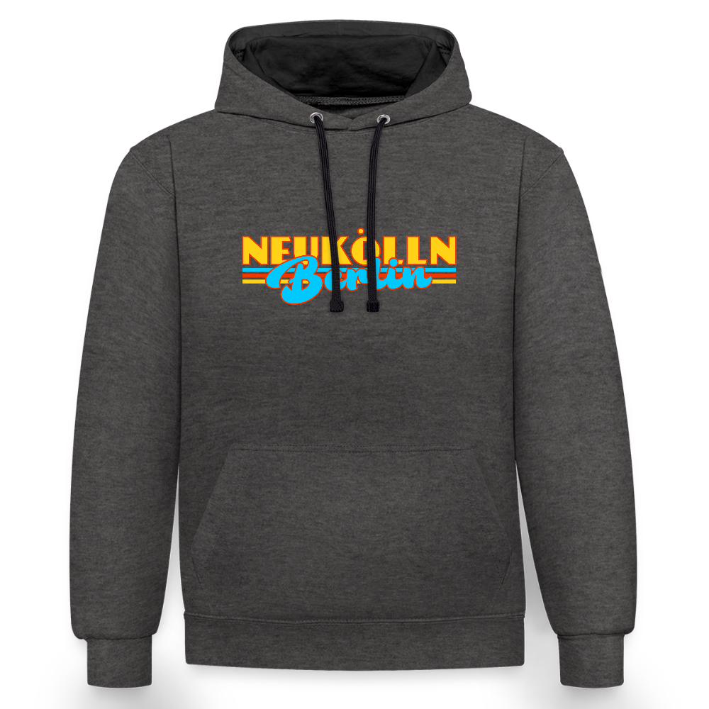 Neukölln Berlin Retro - Unisex Hoodie - Anthrazit/Schwarz