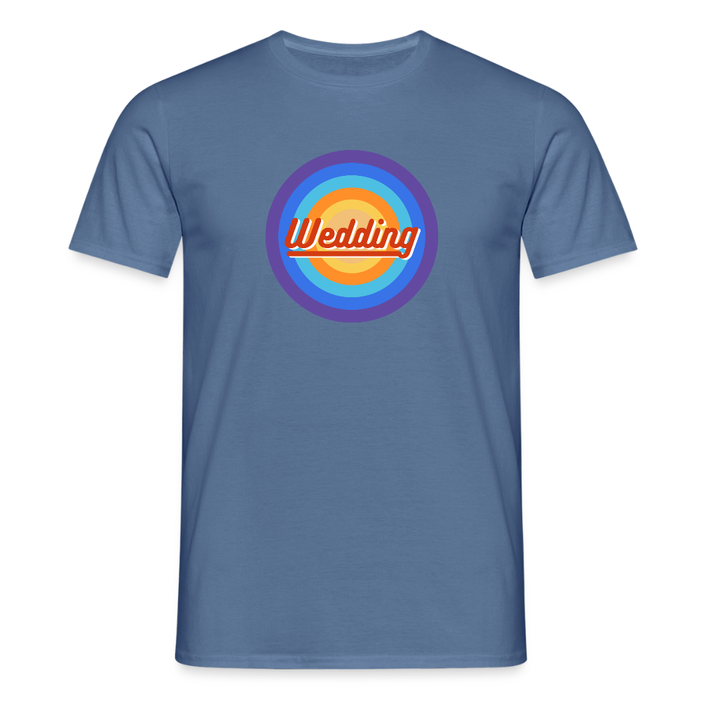 Wedding Retro - Männer Premium T-Shirt - Taubenblau