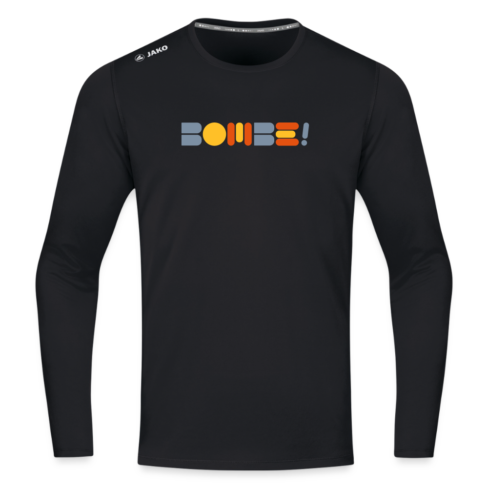 Bombe! - Männer Sport Langamshirt - Schwarz