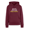 aba jut, uff jeht's! - Frauen Premium Hoodie - Burgunderrot